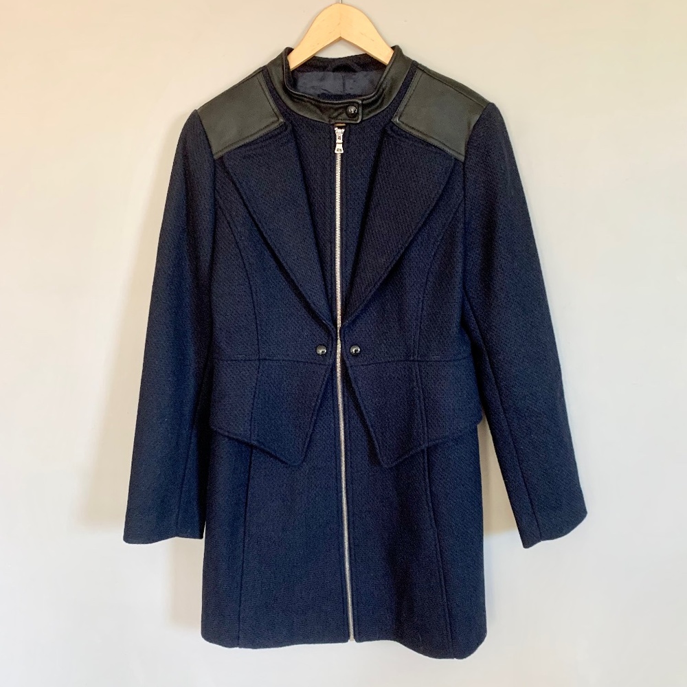 NWT Women's Guess Athens Wool Peacoat Jacket, M